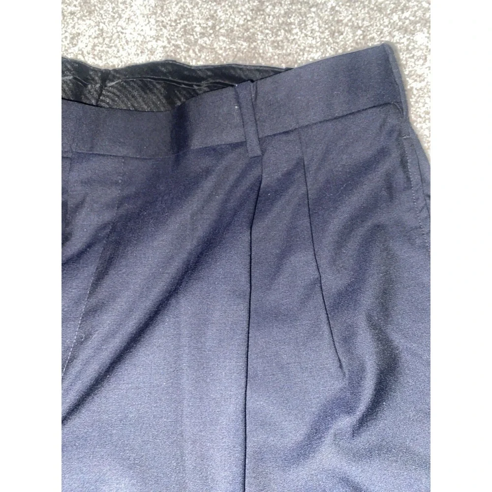 Richards Greenwich Mens Dress Pants 38 (40R) Dark Blue Wool Pleated Trousers NWT